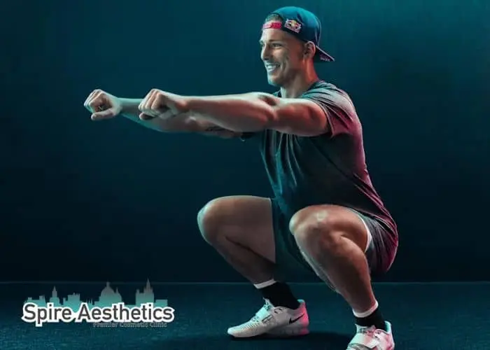 Image of man build leg muscle Sparkhill through exercise