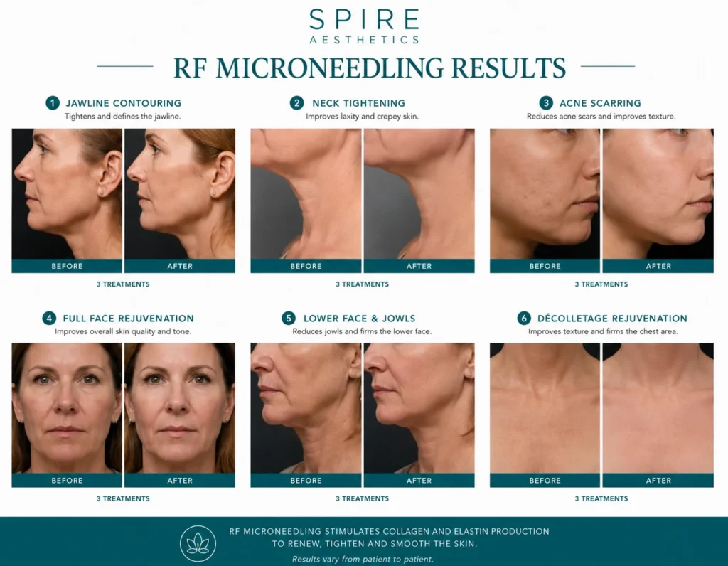 RF Microneedling Skin tightening Sparkhill results